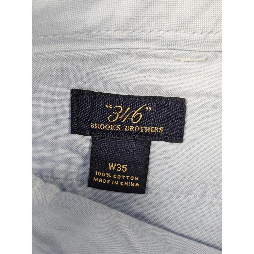 Brooks Brothers 346 Seersucker Shorts Mens W35‎ Blue White Stripe Cotton 8